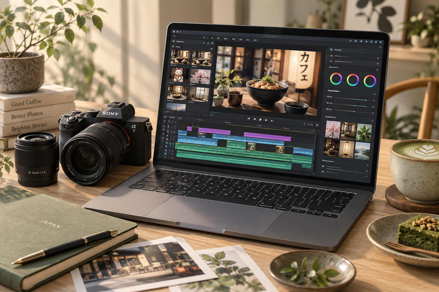Creative Studio:スマートフォンや制作画面を使ったサービスのイメージ