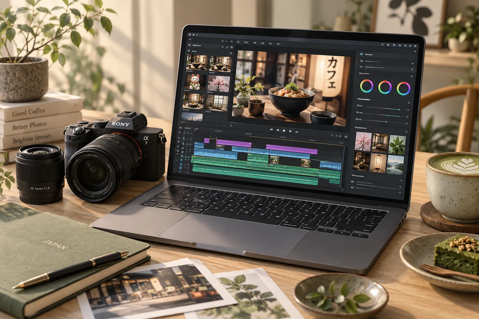 Creative Studio:スマートフォンや制作画面を使ったサービスのイメージ